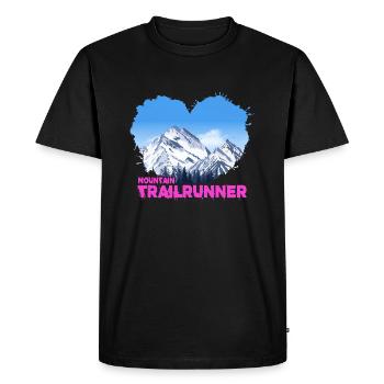 Skyrunning Trailrunner Mountain-Trail - T-shirt Premium bio Homme - noir - Devant - Nico (187cm)