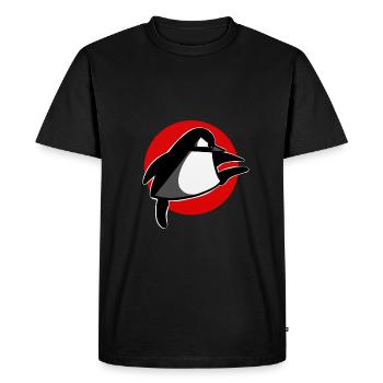 Drôle d’art martial Penguin Shirt Autocollant - T-shirt Premium bio Homme - noir - Devant - Nico (187cm)