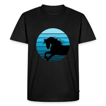 Chevaux et équitation. Mode équestre pour les amoureux des chevaux - T-shirt Premium bio Homme - noir - Devant - Nico (187cm)