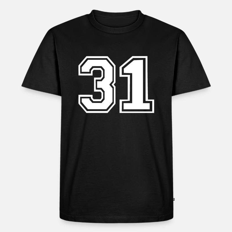 31 - Männer Premium Bio T-Shirt - Schwarz