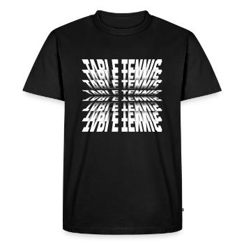 Tennis de table avec batte de tennis de table Ping Pong - T-shirt Premium bio Homme - noir - Devant - Nico (187cm)