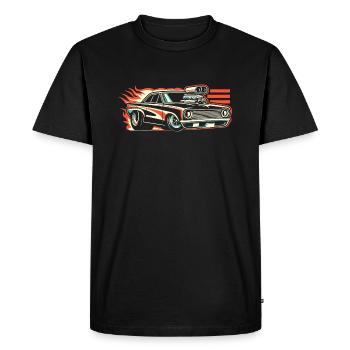 Course de voitures de dragsters - Cadeau pour les fans de sport automobile ! - T-shirt Premium bio Homme - noir - Devant - Nico (187cm)