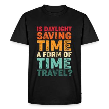 Voyage dans le temps - T-shirt Premium bio Homme - noir - Devant - Nico (187cm)