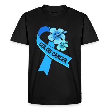 Côlon, Cancer, Gros Intestin - T-shirt Premium bio Homme - noir - Devant - Nico (187cm)