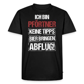 I'm a doorman - bring beer and take off - Men's Premium Organic T-Shirt - black - Front - Nico (187cm)