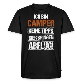 I'm a camper - bring beer and take off - Men's Premium Organic T-Shirt - black - Front - Nico (187cm)