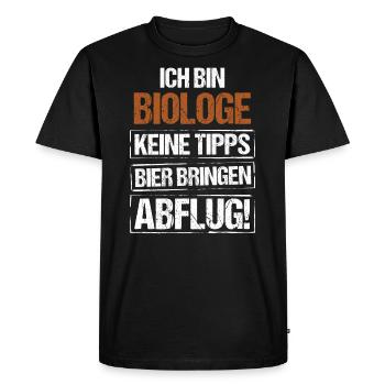 I'm a biologist - bring beer and take off - Men's Premium Organic T-Shirt - black - Front - Nico (187cm)