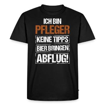 Je suis infirmière - apporte de la bière et pars - T-shirt Premium bio Homme - noir - Devant - Nico (187cm)