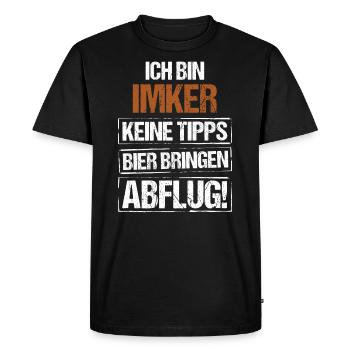 I'm a beekeeper - bring beer and take off - Men's Premium Organic T-Shirt - black - Front - Nico (187cm)