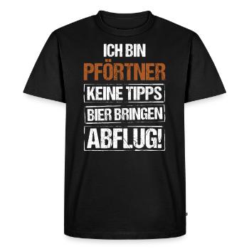 I'm a doorman - bring beer and take off - Men's Premium Organic T-Shirt - black - Front - Nico (187cm)
