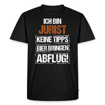 Je suis avocat - apporte la bière et pars - T-shirt Premium bio Homme - noir - Devant - Nico (187cm)