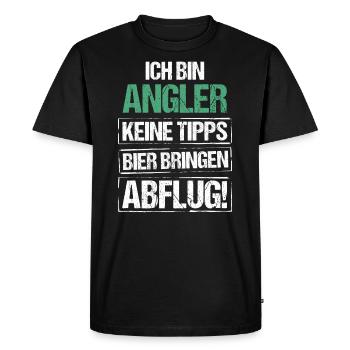 I'm a fisherman - bring beer and take off - Men's Premium Organic T-Shirt - black - Front - Nico (187cm)