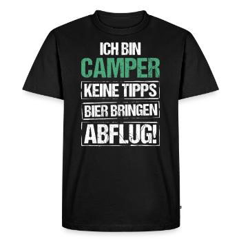 I'm a camper - bring beer and take off - Men's Premium Organic T-Shirt - black - Front - Nico (187cm)