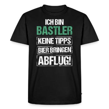 Je suis un amateur - apporte de la bière et décolle - T-shirt Premium bio Homme - noir - Devant - Nico (187cm)