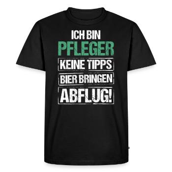 Je suis infirmière - apporte de la bière et pars - T-shirt Premium bio Homme - noir - Devant - Nico (187cm)