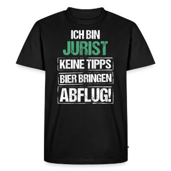 Je suis avocat - apporte la bière et pars - T-shirt Premium bio Homme - noir - Devant - Nico (187cm)