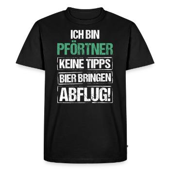 I'm a doorman - bring beer and take off - Men's Premium Organic T-Shirt - black - Front - Nico (187cm)