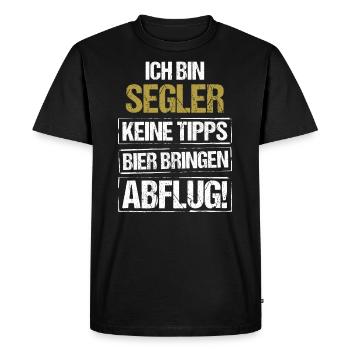 I'm a sailor - bring beer and take off - Men's Premium Organic T-Shirt - black - Front - Nico (187cm)