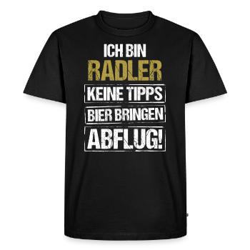 Je suis un cycliste - apporte de la bière et décolle - T-shirt Premium bio Homme - noir - Devant - Nico (187cm)