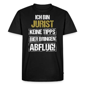 Je suis avocat - apporte la bière et pars - T-shirt Premium bio Homme - noir - Devant - Nico (187cm)