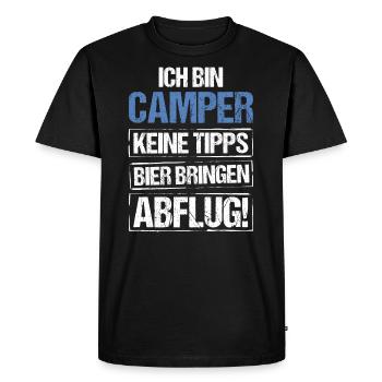 I'm a camper - bring beer and take off - Men's Premium Organic T-Shirt - black - Front - Nico (187cm)