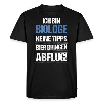 I'm a biologist - bring beer and take off - Men's Premium Organic T-Shirt - black - Front - Nico (187cm)
