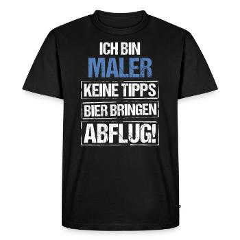 I'm a painter - bring beer and take off - Men's Premium Organic T-Shirt - black - Front - Nico (187cm)