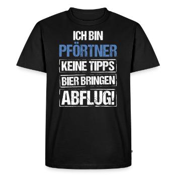 I'm a doorman - bring beer and take off - Men's Premium Organic T-Shirt - black - Front - Nico (187cm)