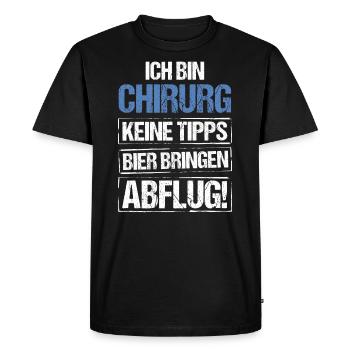 I'm a surgeon - bring beer and take off - Men's Premium Organic T-Shirt - black - Front - Nico (187cm)