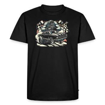 Course de voitures de dragsters - Cadeau pour les fans de sport automobile ! - T-shirt Premium bio Homme - noir - Devant - Nico (187cm)