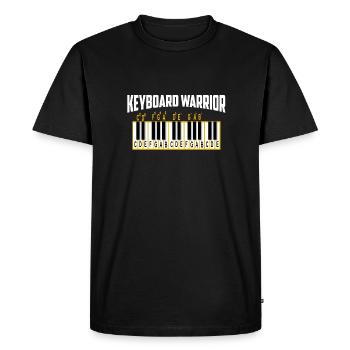 Clavier - Piano - Piano - Musique - Chemise. - T-shirt Premium bio Homme - noir - Devant - Nico (187cm)