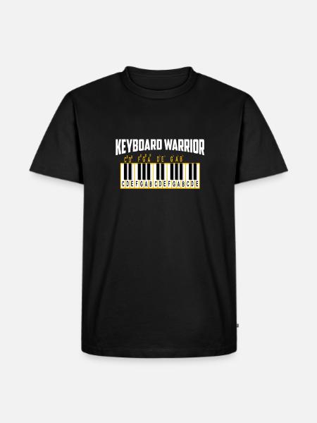 Keyboard - Piano - Piano - Music - Shirt. - Men's Premium Organic T-Shirt - black