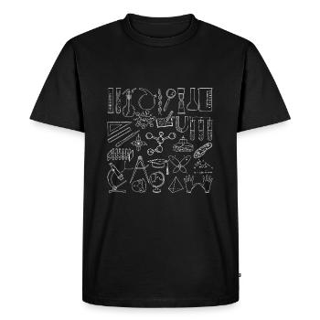 science - science - shirt - Men's Premium Organic T-Shirt - black - Front - Nico (187cm)