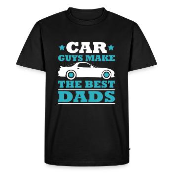 Voiture papa - voiture - chemise - T-shirt Premium bio Homme - noir - Devant - Nico (187cm)