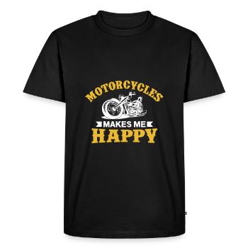 Moto moto moto shirt - T-shirt Premium bio Homme - noir - Devant - Nico (187cm)