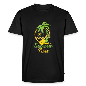 Chemise de plage amusante pour les vacances d'été - T-shirt Premium bio Homme - noir - Devant - Nico (187cm)