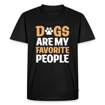 Dog Dogs Dog Shirt - T-shirt Premium bio Homme - noir - Devant - Nico (187cm)