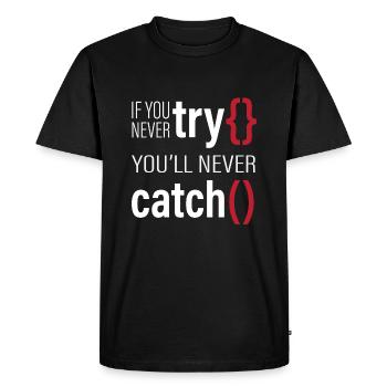 Lustiger Informatiker Spruch, Informatik - Männer Premium Bio T-Shirt - Schwarz - Vorne - Nico (187cm)