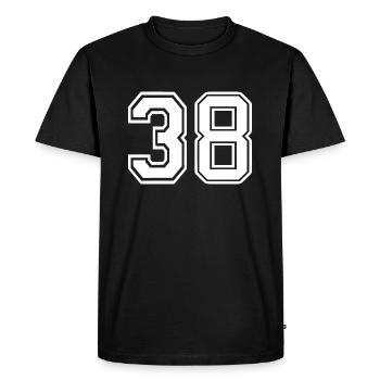 38 - T-shirt Premium bio Homme - noir - Devant - Nico (187cm)