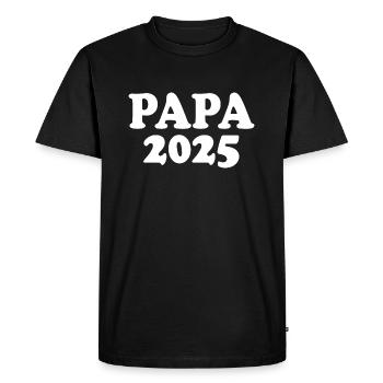 Papa 2025 - T-shirt Premium bio Homme - noir - Devant - Nico (187cm)