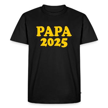 Papa 2025 - T-shirt Premium bio Homme - noir - Devant - Nico (187cm)