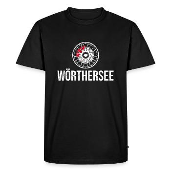 Wörthersee tuning rim - vintage red - Men's Premium Organic T-Shirt - black - Front - Nico (187cm)
