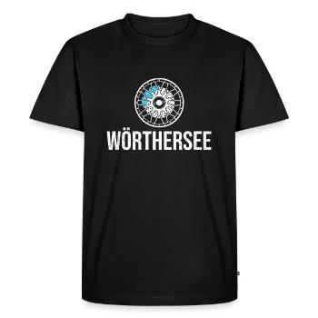 Jante d’accord Wörthersee - turquoise vintage - T-shirt Premium bio Homme - noir - Devant - Nico (187cm)