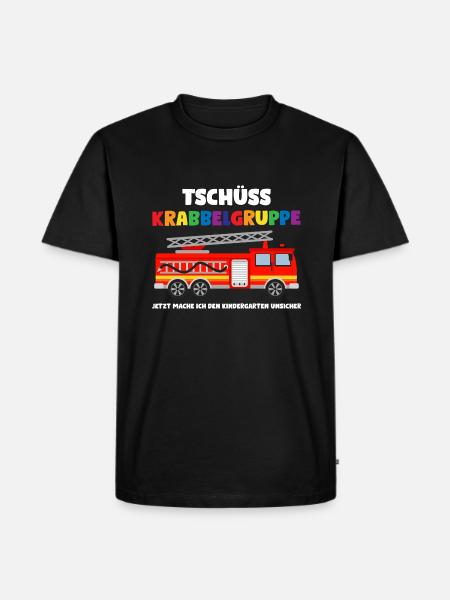 Kindergarten Feuerwehr Kindergartenanfänger Gesche - Männer Premium Bio T-Shirt - Schwarz
