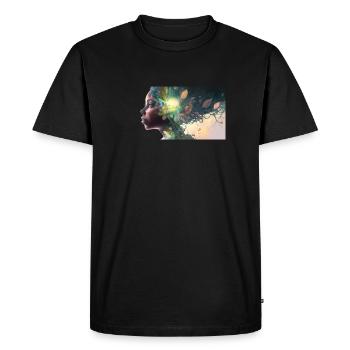 Déesse de la nature - T-shirt Premium bio Homme - noir - Devant - Nico (187cm)