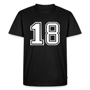 18 - T-shirt Premium bio Homme - noir - Devant - Nico (187cm)
