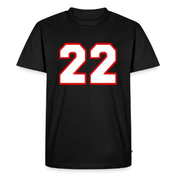 22 - T-shirt Premium bio Homme - noir - Devant - Nico (187cm)