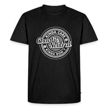 Stylo et papier kinde chaotique neutre - T-shirt Premium bio Homme - noir - Devant - Nico (187cm)