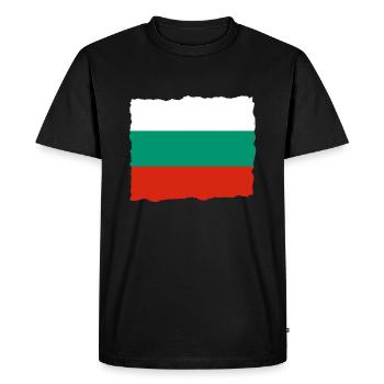 Drapeau Bulgarie Drapeau bulgare Sables d'Or - T-shirt Premium bio Homme - noir - Devant - Nico (187cm)