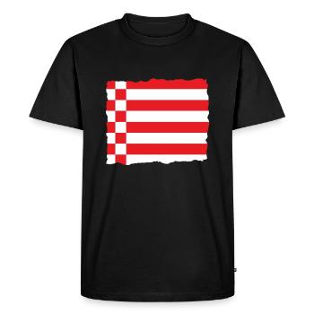Drapeau de Brême Drapeau de Brême - T-shirt Premium bio Homme - noir - Devant - Nico (187cm)